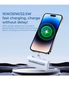 Brave Compact Power Bank 4-in-1 with Charging Station, 4-Pack 5000mAh External Battery Pack, LED Display, Built-in Type-C & Lightning Connectors, 22.5W USB-C Portable Charger, Fast Charging for iPhone 16/15/14/13/12, Samsung S24/S23/S22, iPad Pro, AirPods Pro, Ideal for Home, Office, Cafe, Hotel, Restaurant, Travel & More (Blue)  - Image 4