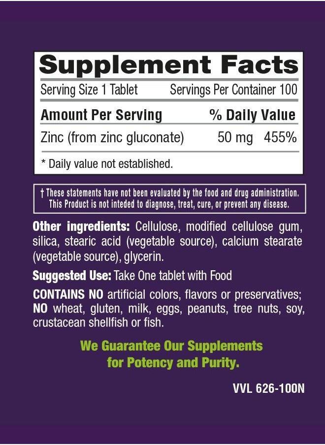 iRemedies iRemedies iZinc 50mg – High-Strength Zinc Supplement for Immune Support, Skin Health, and Antioxidant Benefits – 100 Tablets  - Image 3