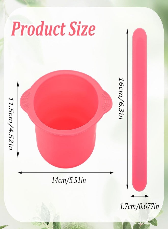 cobee 2 Pcs Silicone Wax Pot Liners, Silicone Wax Warmer Liner Non stick Wax Bowl for Wax Warmer Wax Melt Warmer with 2 Pcs Wax Spatula Sticks for Hair Removal Compatible with 16 oz Waxing Kit - Image 2