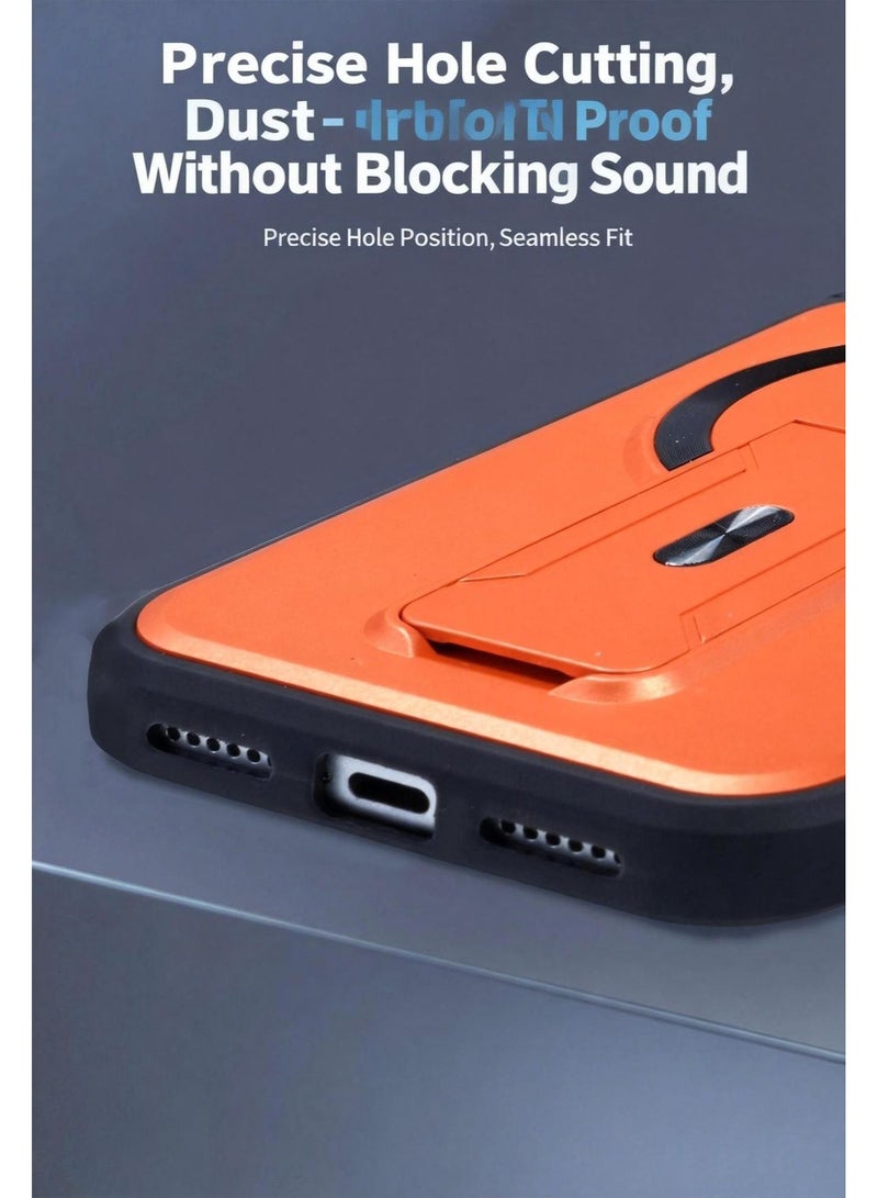  Multi‑Function Phone Case for iPhone 17 Pro Max 6.9 - inch with MagSafe, Built‑in Invisible Kickstand, Full Camera Lens Protector, Shockproof Anti‑Drop Protective Cover, Hollow Responsive Buttons ﻿ - Image 4