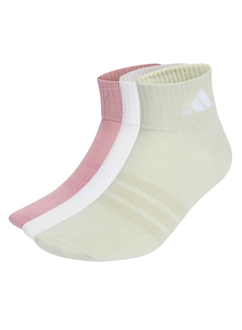 Adidas THIN&LIGHT SPORTSWEAR ANKLE SOCKS 3 PAIR PACK - Image 1