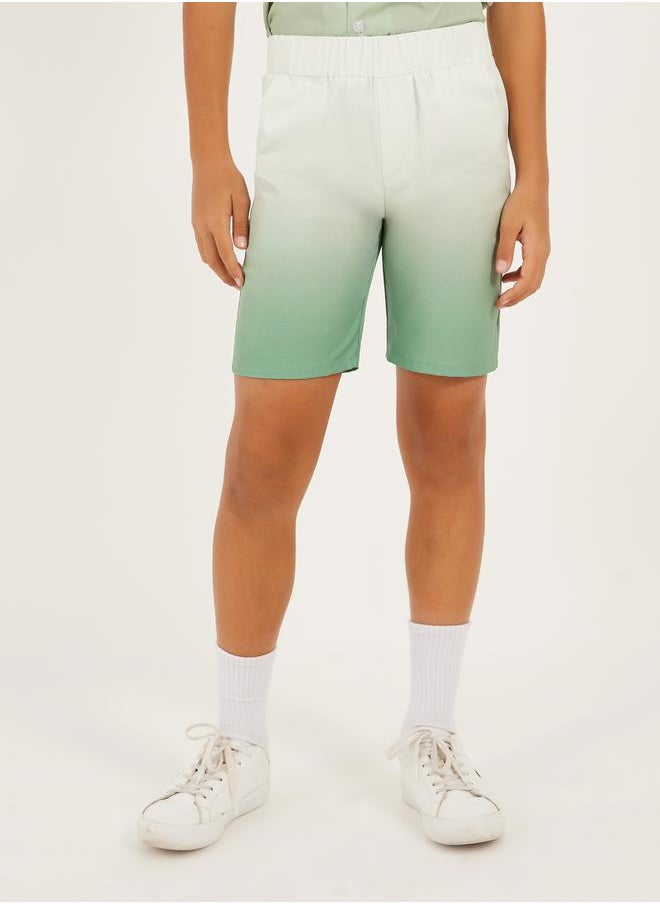 Styli Dip Dye Printed Cotton Shirt and Shorts Set  - Image 5
