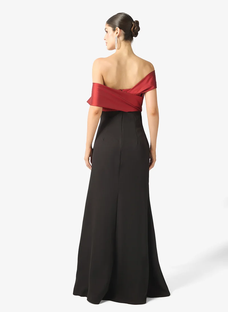 Namshi x off-shoulder evening dress