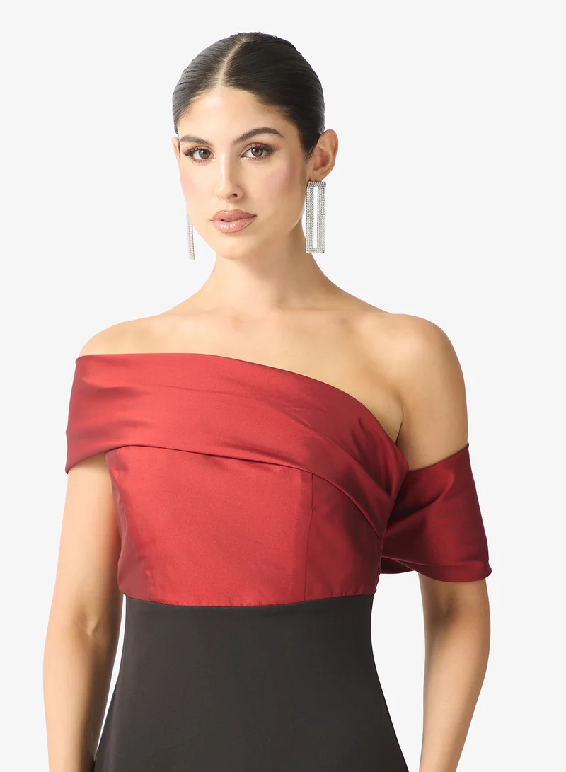 Namshi x  off-shoulder evening dress for Women | Best Price UAE