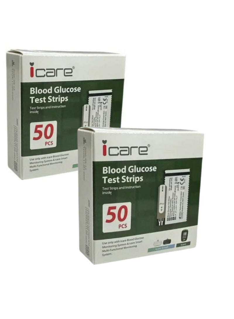 iCare Blood Glucose Test Strips - 100 Count