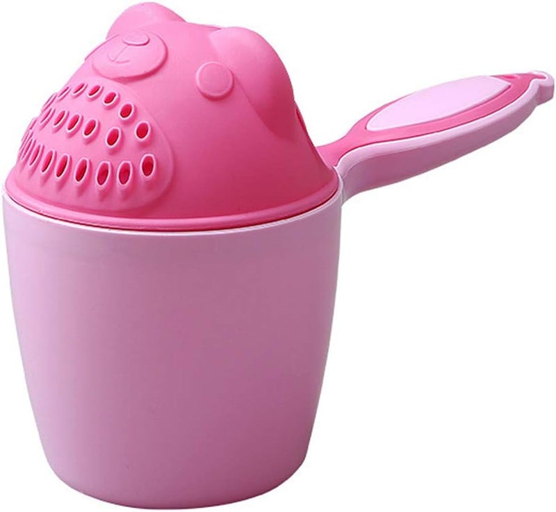 OLEWELL Rinse Shampoo Rinser Baby Rinse Cup Baby Bath Rinser Wash Hair Cup by Protecting Infant Eyes (Bear-Pink) - Image 2