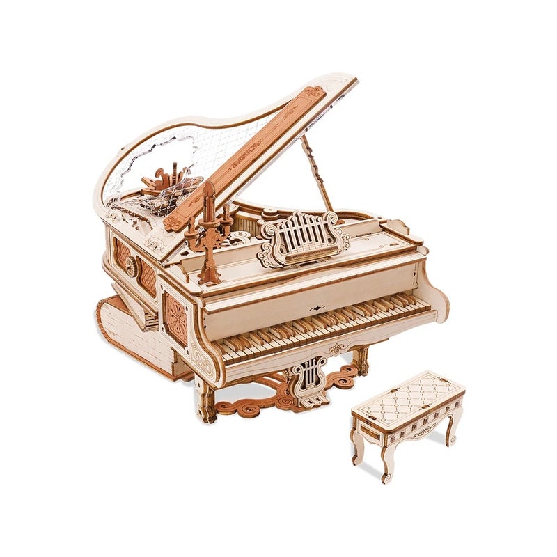 Rolife Robotime Magic Piano 3D Puzzles Mechanical 3D Musical Instrument Aesthetic Desk Decor Unique Gift for Men Women AMK81, STAMK81 - Image 1
