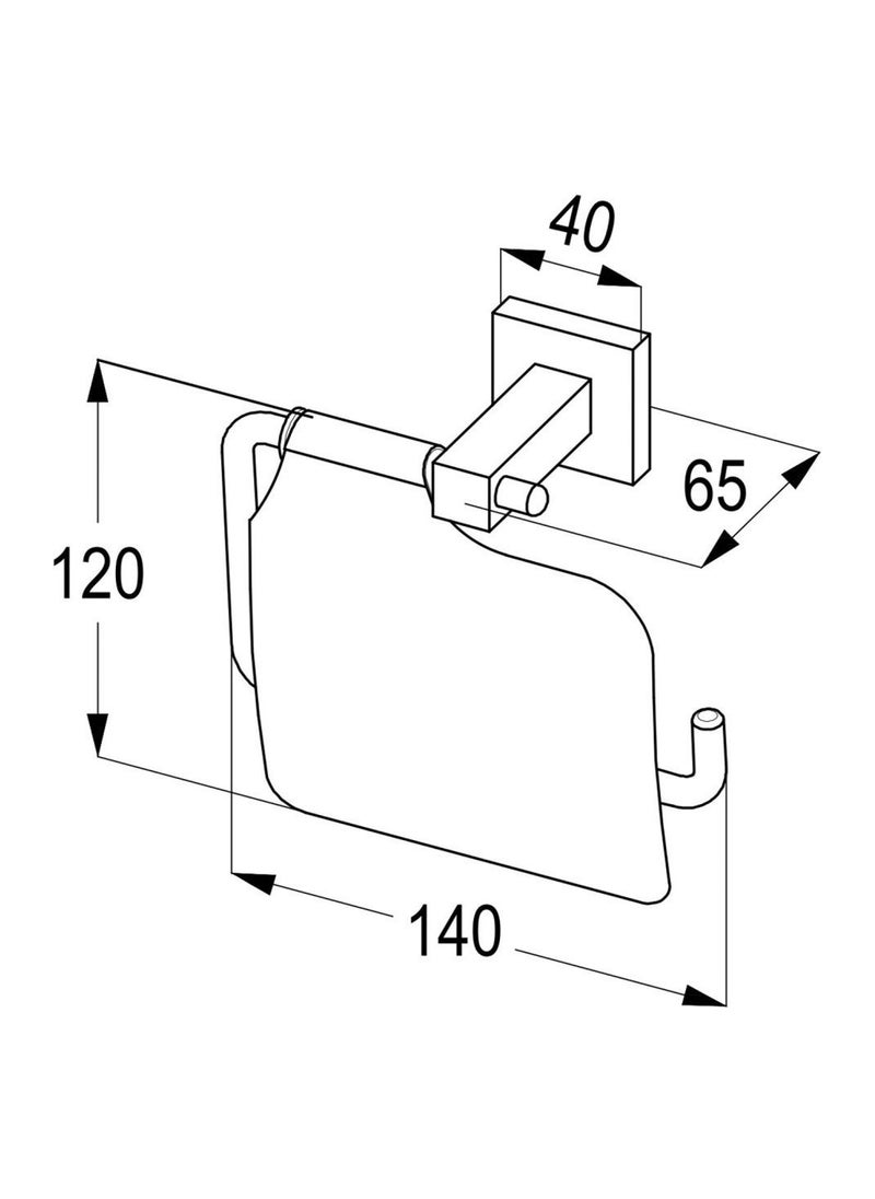 KLUDI - Paper Holder Rak 14×12 cm-Silver - Image 1