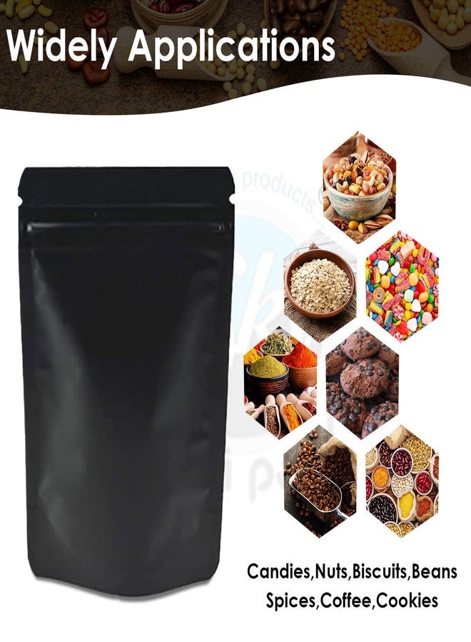 SKY FLEXI PACK Matte Black Zip Lock Stand Up Pouches | 13x21.5 cm | 200gm | Pack of 25 | Durable Airtight Polyester Storage Bags Without Transparent Window | Leakproof Self-Sealing Multi-Purpose Pouch - Image 5