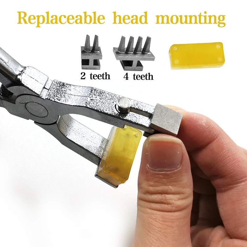 Butuze Stitching Hole Punch BUTUZE,4mm Silent Leather Hand Pliers with Leather Needle,Wooden Needle Case,Waxed Thread for Belts, Straps, Saddles, Shoes, Fabric, Leather DIY - Image 4