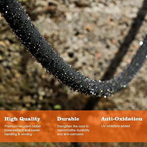 AIODE Soaker Hose 100 FT for Garden with 5/8" Diameter Irrigation Hose Save 70% of Water Solid Brass Interface Eminently Suitable for Lawn and Garden Bed Cover - Image 4