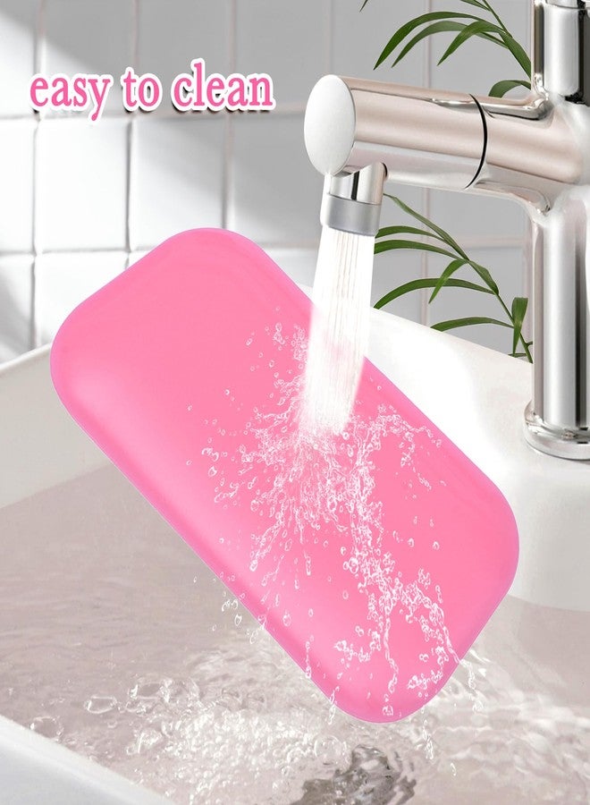 RONRONS Lash Pads for Eyelash Extensions, Sticky Pad for Lashes, Silicone Lash Pad Pink Eye Pads Lash Extensions Gel Pads False Eye Lashes Holder Tray for Eyelashes Reusable 10 Pack - Image 5