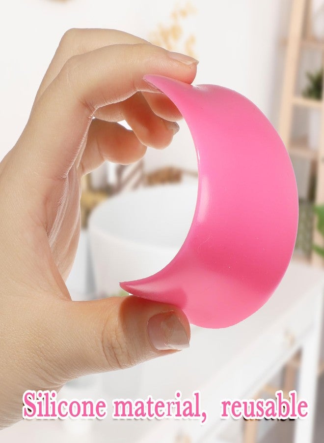 RONRONS Lash Pads for Eyelash Extensions, Sticky Pad for Lashes, Silicone Lash Pad Pink Eye Pads Lash Extensions Gel Pads False Eye Lashes Holder Tray for Eyelashes Reusable 10 Pack - Image 4