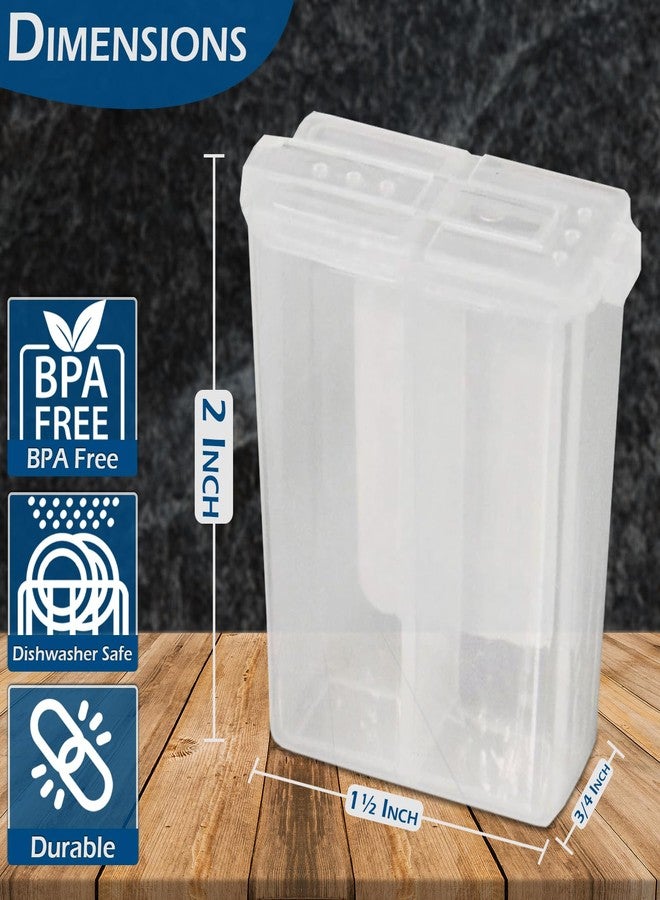 Home-X Mini Salt and Pepper Shakers - Dishwasher Safe, Clear Plastic Set of 2 Travel Shakers with Lids - Image 5