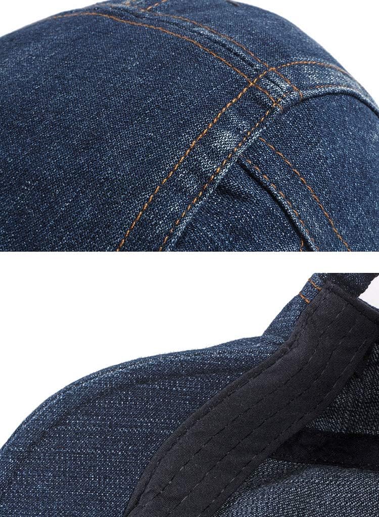 Qunson 2 Pack Mens Denim Cotton Newsboy Cap Ivy Gatsby Driving Hunting Cabbie Hats - Image 4