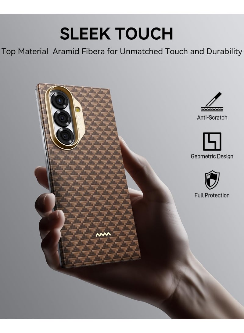 RAPTIC Aramid Skin for Samsung Galaxy Z Fold 7 MagSafe Case [BACK Cover Only] Ultra Slim 1500D Aramid Fiber cover - Humble - Image 2