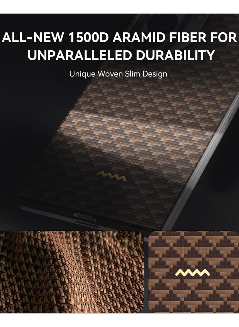 RAPTIC Aramid Skin for Samsung Galaxy Z Fold 7 MagSafe Case [BACK Cover Only] Ultra Slim 1500D Aramid Fiber cover - Humble - Image 4