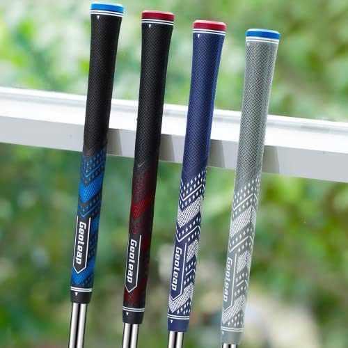 Geoleap Midsize Grey Golf Grips Set of 13 - Soft, Textured, Reduced Taper Design, 13 Grips with 15 Tapes and Repair Kits - Image 4