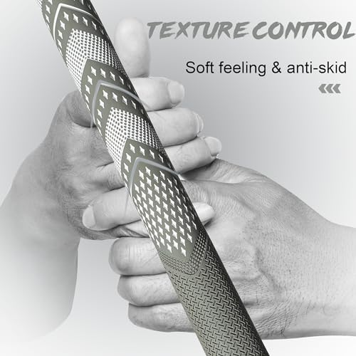 Geoleap Midsize Grey Golf Grips Set of 13 - Soft, Textured, Reduced Taper Design, 13 Grips with 15 Tapes and Repair Kits - Image 3