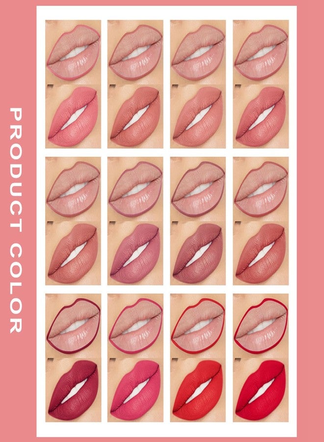DENESTUP 12 Colors Lip Liner Combo, Matte Lipstick Lip Liner Set, long-lasting Lip Pencil Waterproof & Non-Stick Cup, Smooth Texture High Pigmented Natural Lip Pen Makeup Gift - Image 4
