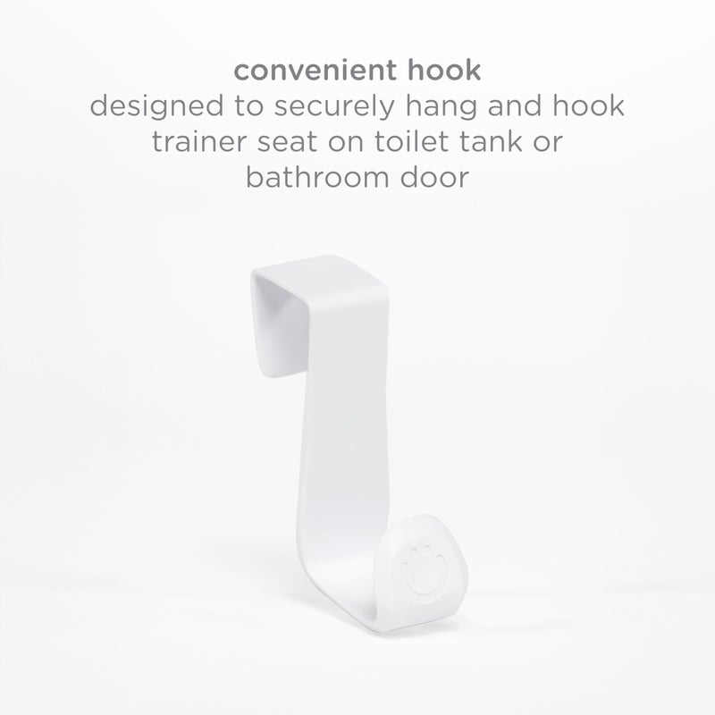Ubbi Multi-Use Potty and Utility Hook, No Hardware Or Installation Needed, Durable and Sturdy to Hang Over Toilet Tank Or Door, Polypropylene, White - Image 3