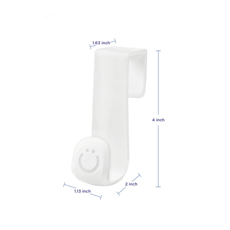Ubbi Multi-Use Potty and Utility Hook, No Hardware Or Installation Needed, Durable and Sturdy to Hang Over Toilet Tank Or Door, Polypropylene, White - Image 2