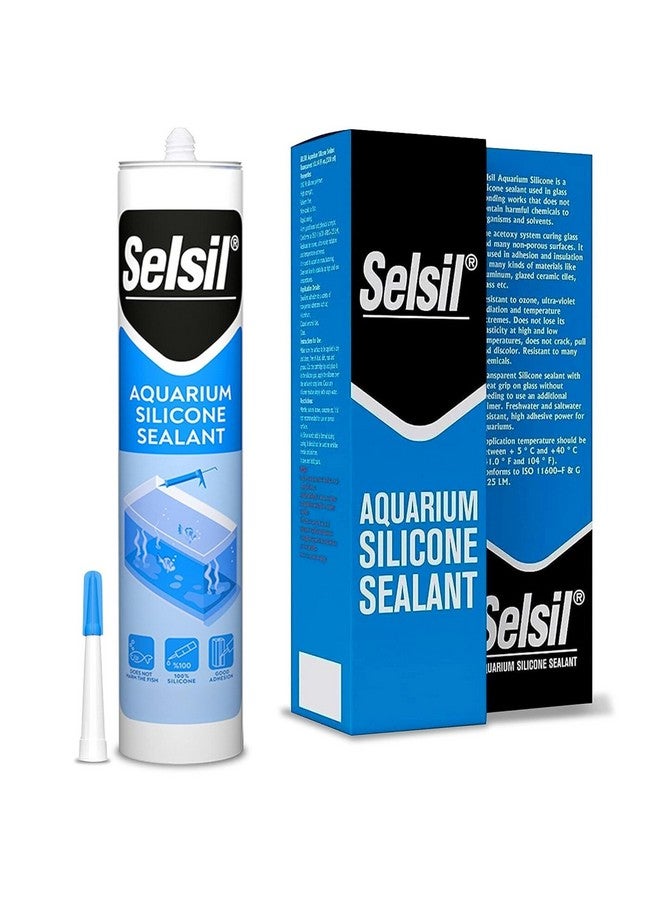 سلسيل مانع تسرب سيليكون شفاف لأحواض السمك - مرونة عالية، آمن على الأسماك، بوليمر سيليكون، خالٍ من المذيبات، مانع تسرب سيليكون مقاوم للأوزون للمياه العذبة والمالحة، شفاف 10.14 أونصة سائلة، عبوة واحدة - Image 1