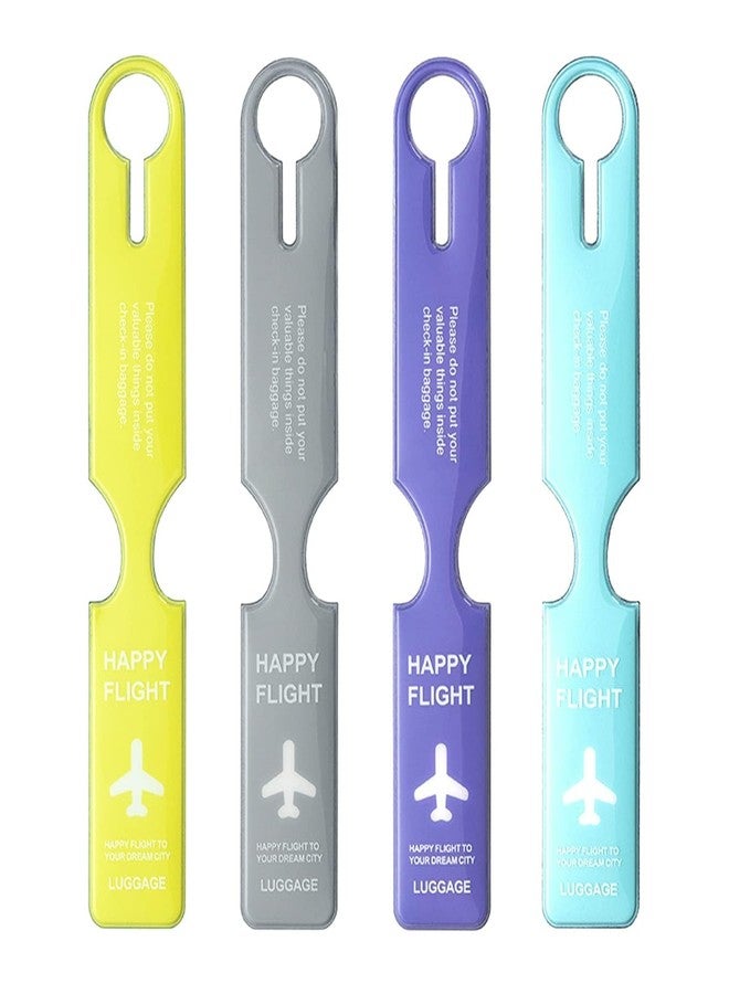 Aldea 4 Pcs Luggage Labels | Suitcase Travel Tags | Anti-Lost Identifier for Baggage, Handbags & Suitcases | Includes Name, Address & Phone Number Labels - Image 1