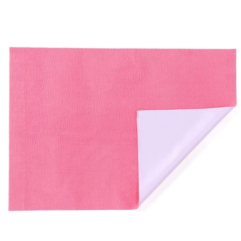Amigos 2 Pieces Waterproof Baby Bed Protector Dry Sheets for New Born Babies Reusable Mats Cot & Bassinet (Large(140x100cm), Baby Pink) - Image 2