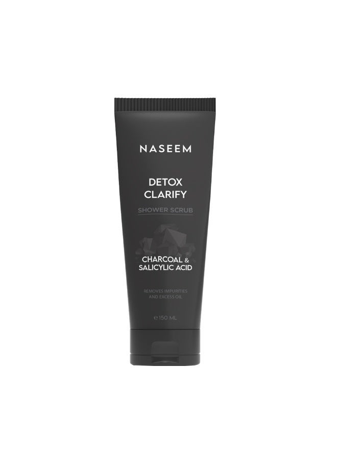 Naseem Charcoal & Salicylic Acid Shower Scrub for Men & Women – 150ml - Image 1