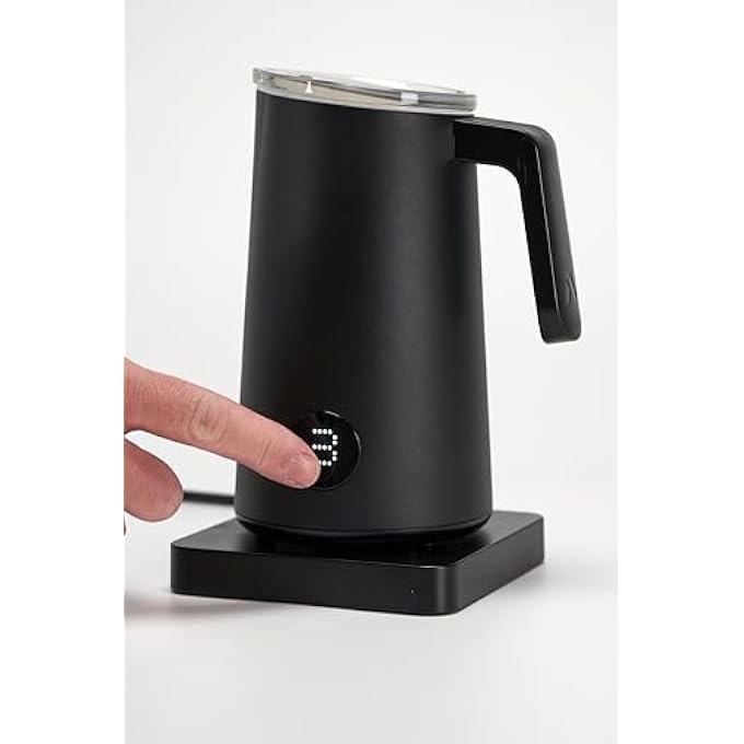subminimal Nanofoamer Pro HandsFree Milk Foamer Superfine Smoothest Milk Heating  Foaming For Dairy  PlantBased Milks For Barista Amateurs Home Bar Office Use 220 AC Connection  Black - Image 1