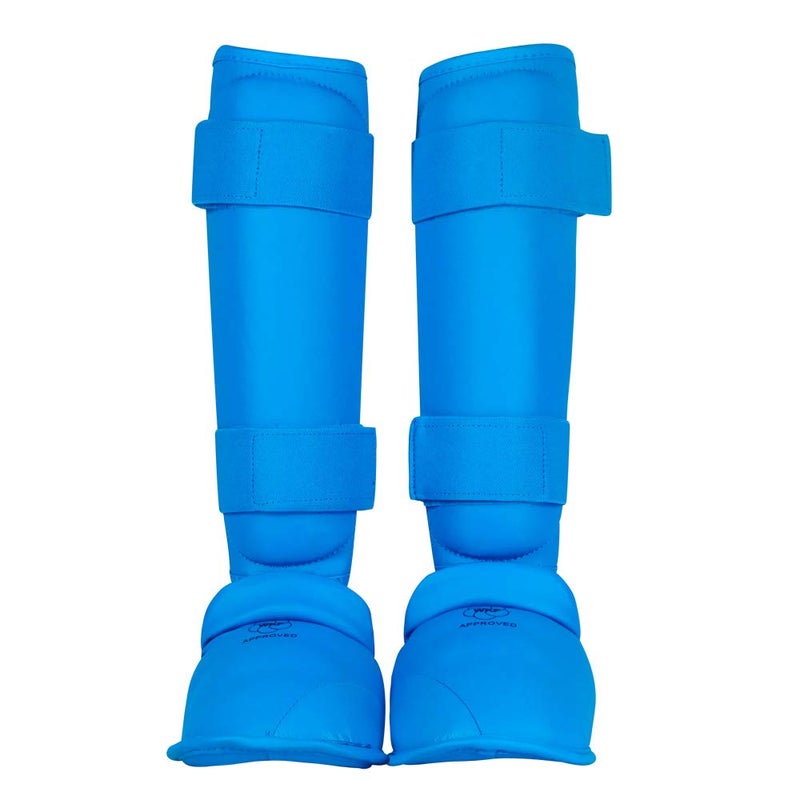 W WESING Wesing Karate Shin Instep Guard WKF Karate Shin Pad BlueS - Image 2