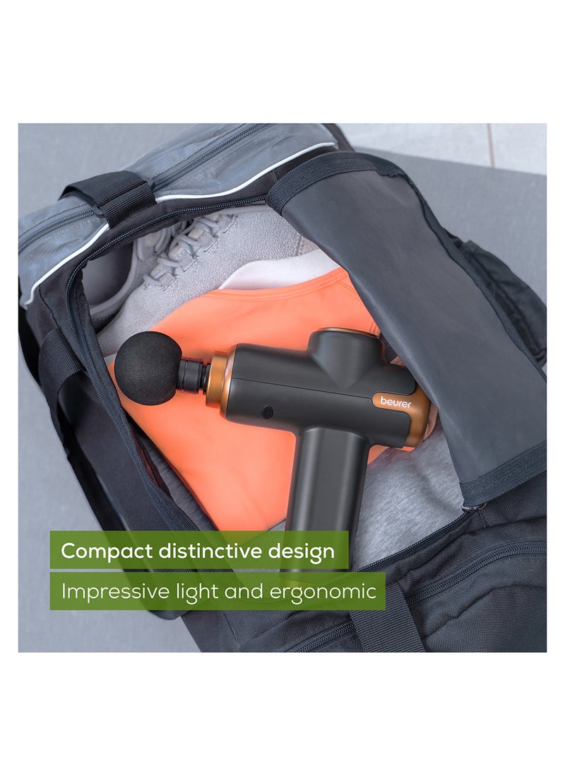 Beurer MG 99 Limited Edition Massage Gun 4 Attachments Powerful Trigger Point Massage Relaxing Tension Compact Muscle Massager with 5 Intensity Levels & Battery  - Image 5