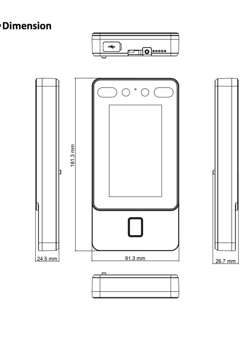 DS-K1T342MFWX Facial recognition, door opening, and attendance Machine