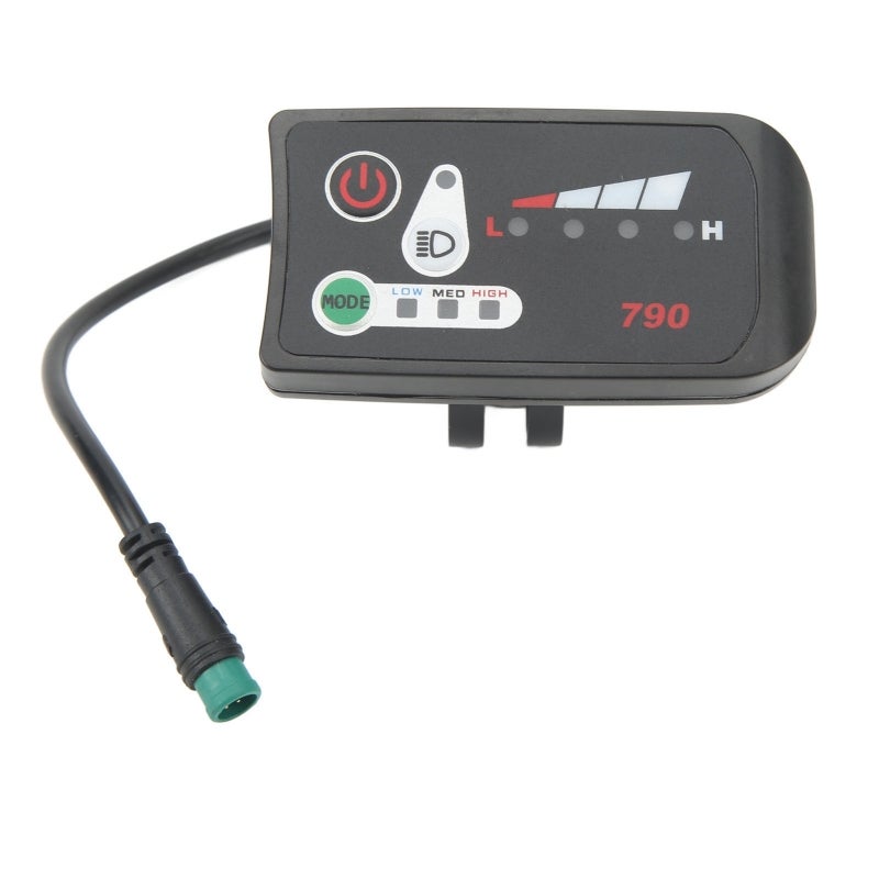 Electric Bike LED Power Display Panel Electric Bike Modification Display Meter with Waterproof 5P Male Plug for 22.2mm Handlebars 36V - Image 4