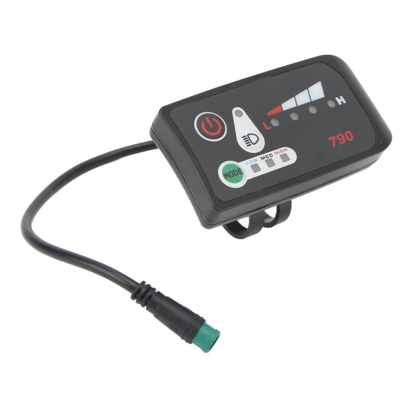 Electric Bike LED Power Display Panel Electric Bike Modification Display Meter with Waterproof 5P Male Plug for 22.2mm Handlebars 36V - Image 3