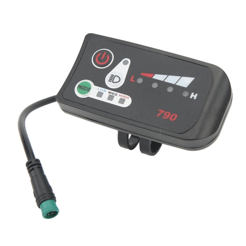 Electric Bike LED Power Display Panel Electric Bike Modification Display Meter with Waterproof 5P Male Plug for 22.2mm Handlebars 36V - Image 2