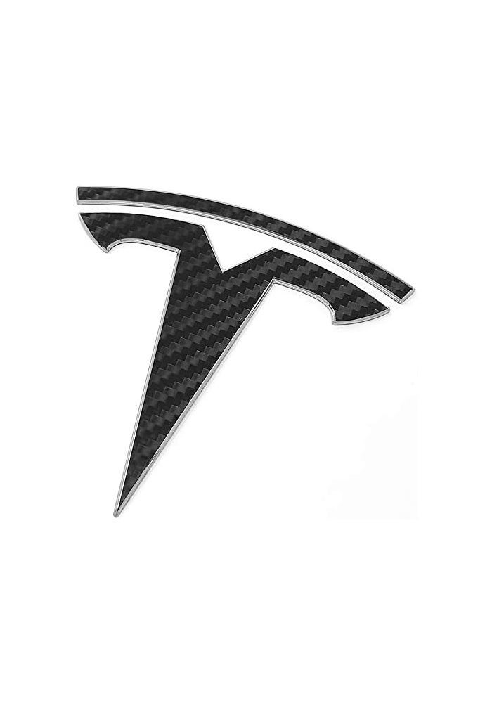 Custom Cut Graphics Logo Decal Wrap for Tesla Model Y, 11-pc Set (Carbon Fiber Black) - Image 1