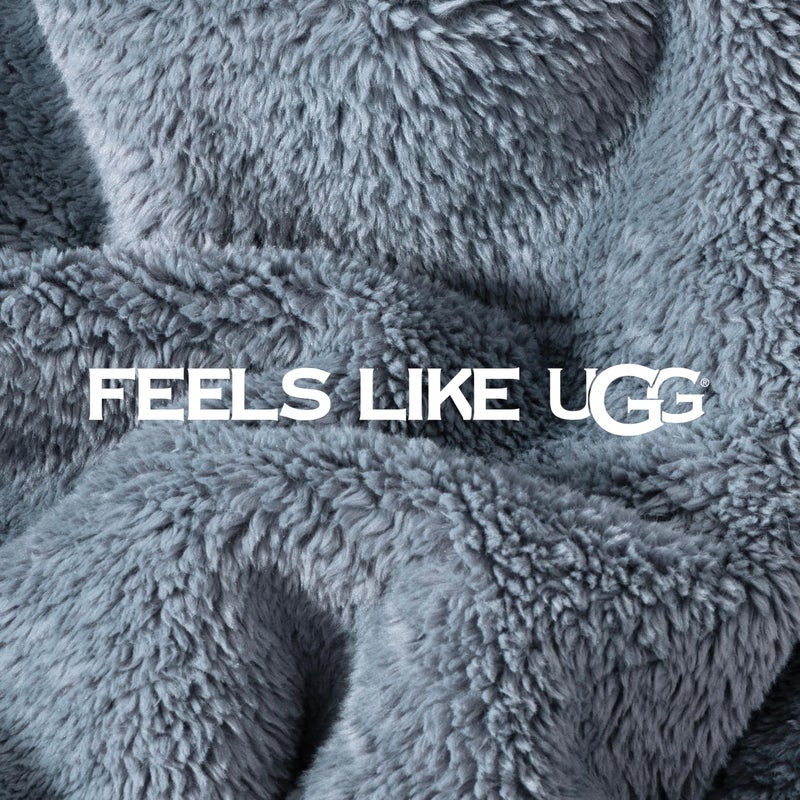 UGG Whitecap Fleece Throw Blanket, Plush Cozy Throw for Couch or Bed, Luxury Home Decor for Living Room, Ultra Soft Blankets, Machine Washable, 50-inch x 70-inch, Denim Blue - Image 4