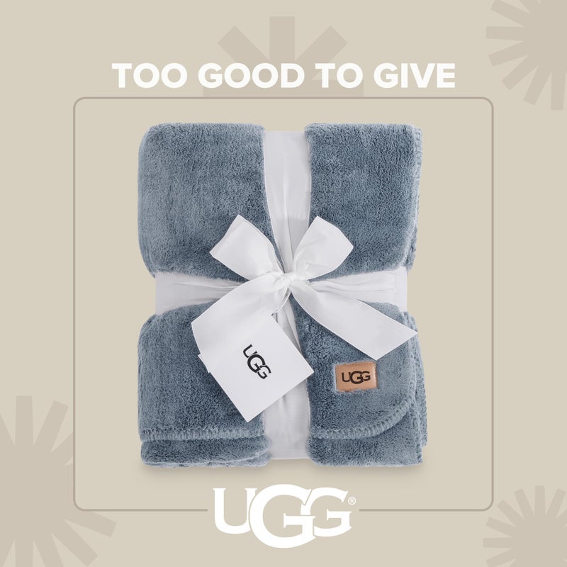 UGG Whitecap Fleece Throw Blanket, Plush Cozy Throw for Couch or Bed, Luxury Home Decor for Living Room, Ultra Soft Blankets, Machine Washable, 50-inch x 70-inch, Denim Blue - Image 3