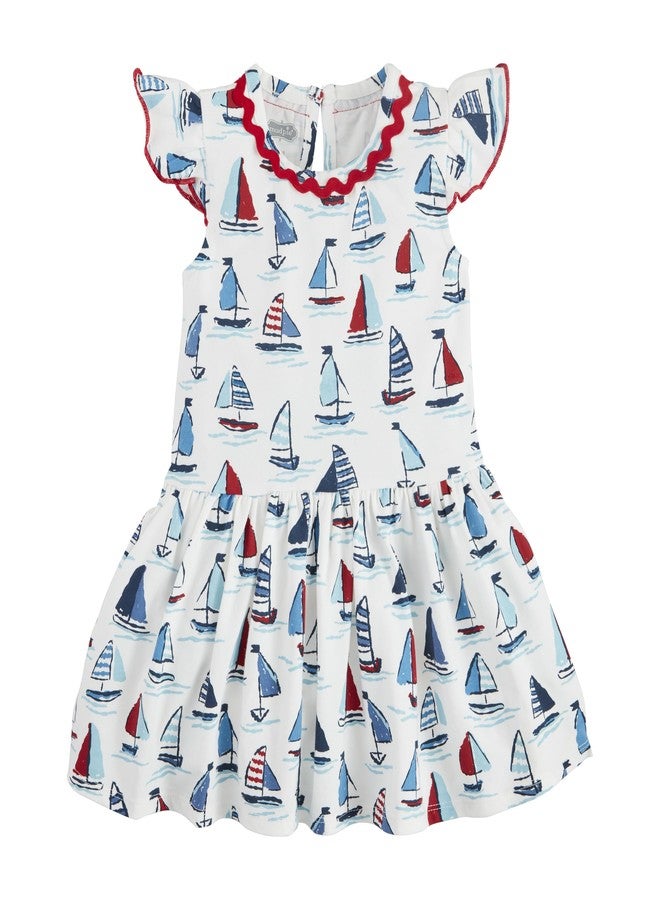 Mud Pie Baby Girls Children's Sailboat T-Shirt Dress