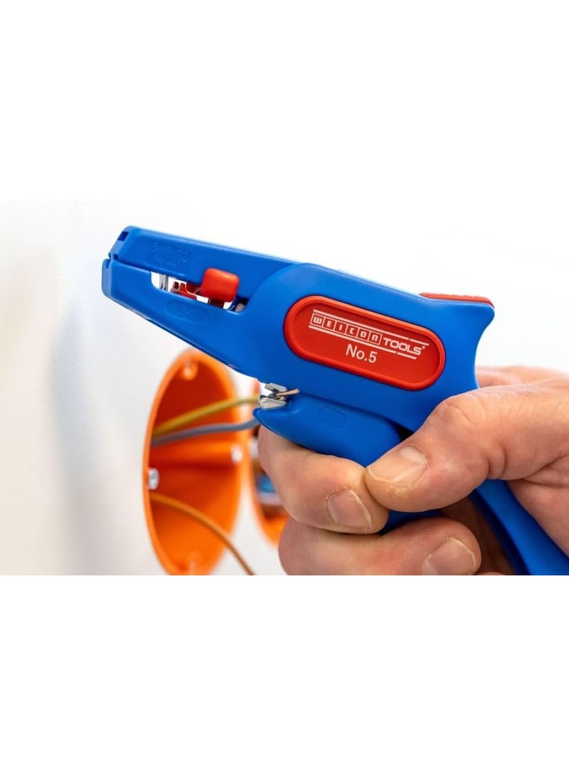 Weicon Wire Stripper No. 5 | wire stripper adjustable 0.2-6.0 mm² (24-10 AWG) | wire stripping pliers with side cutter up to 2.0 mm | For round cables - Image 2