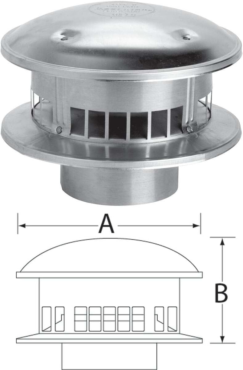 Selkirk 104800 Gas Vent Type B, 4"cap - Image 2