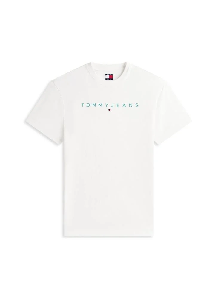 TOMMY JEANS  Linear Logo Embroidery Jersey T-Shirt for Men | Best Price UAE