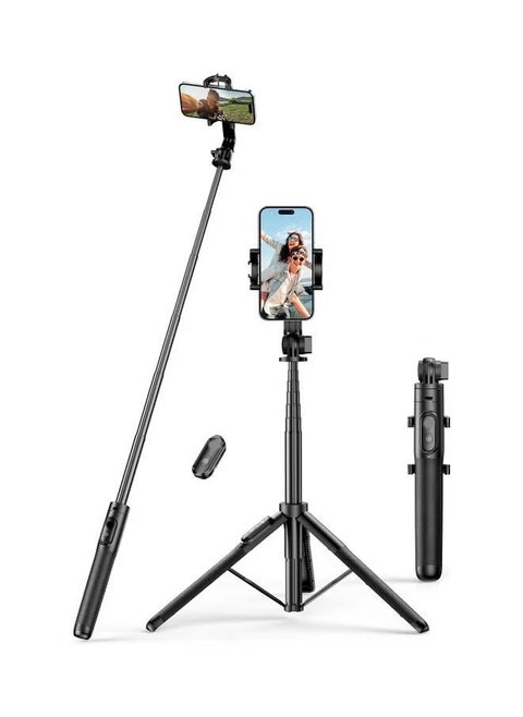 Mog Selfie Stick Tripod Stand 60 inch/106cm Extendable Phone Tripod Alloy Camera Stand with Bluetooth Remote Shutter All in One Tripod Compatible with All Phones including the latest iPhone 15 series,