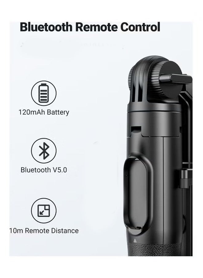 MOG - Mog Selfie Stick Tripod Stand 60 inch/106cm Extendable Phone Tripod Alloy Camera Stand with Bluetooth Remote Shutter All in One Tripod Compatible with All Phones including the latest iPhone 15 series, - Image 1