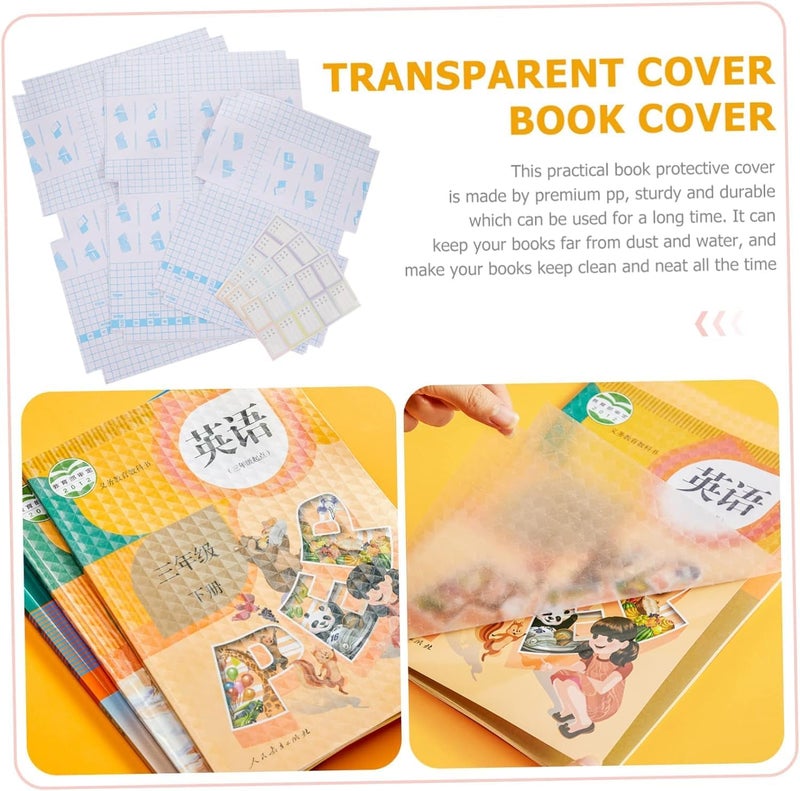 Parssufy Transparent Paper Sticker Book Cover Film Clear Matte for Craft 10Pcs,Waterproof School Textbook Protective Case Cover Can Be Cut Self-Adhesive Book Cover (47 × 34 cm, A-4 Size) (10) - Image 4