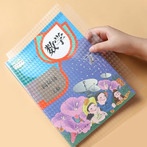 Parssufy Transparent Paper Sticker Book Cover Film Clear Matte for Craft 10Pcs,Waterproof School Textbook Protective Case Cover Can Be Cut Self-Adhesive Book Cover (47 × 34 cm, A-4 Size) (10) - Image 1