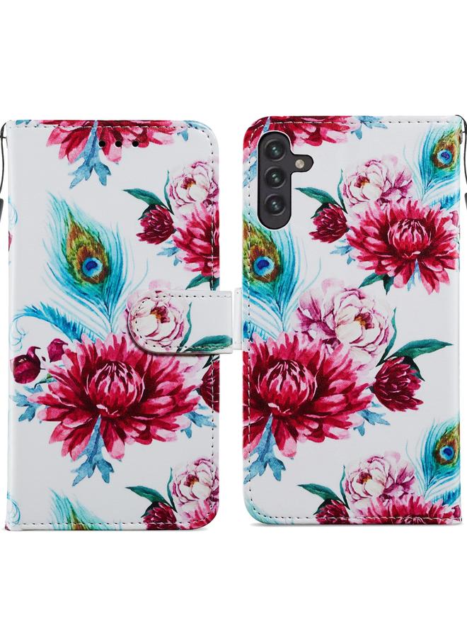 اس-توب جراب لهاتف Samsung Galaxy A13 من الجلد بتصميم أفقي مرسوم - Image 1