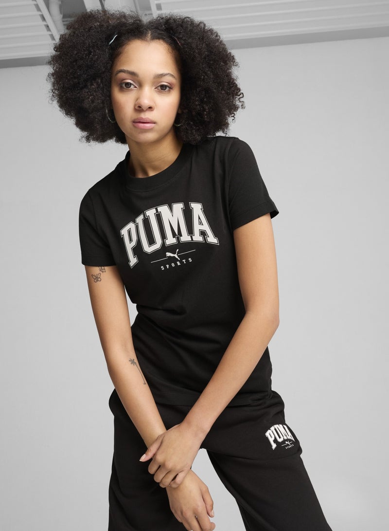 بوما تيشرت PUMA SQUAD مزين برسومات للنساء - Image 1